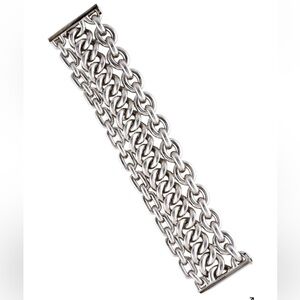 Ralph Lauren Sterling Silver multi chain bracelet Made in Italy